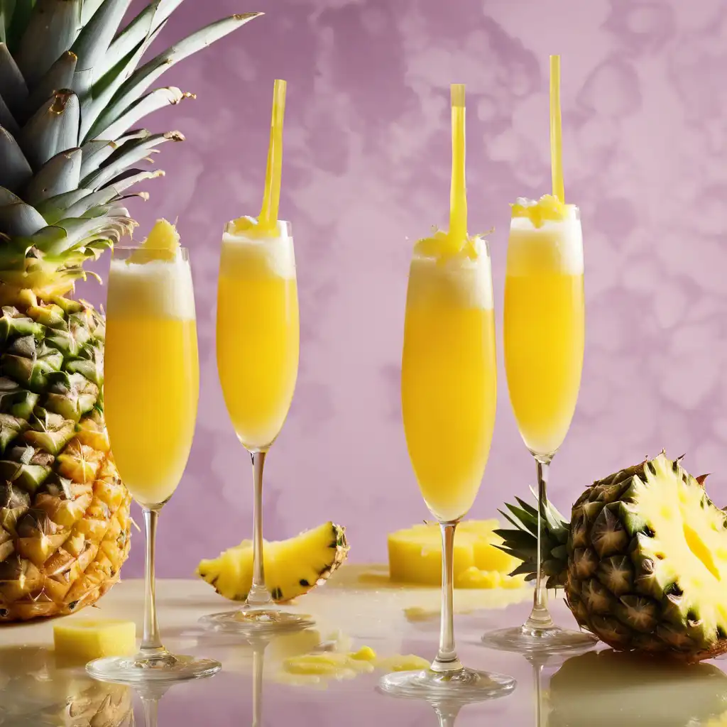 Pineapple and Champagne Cocktail