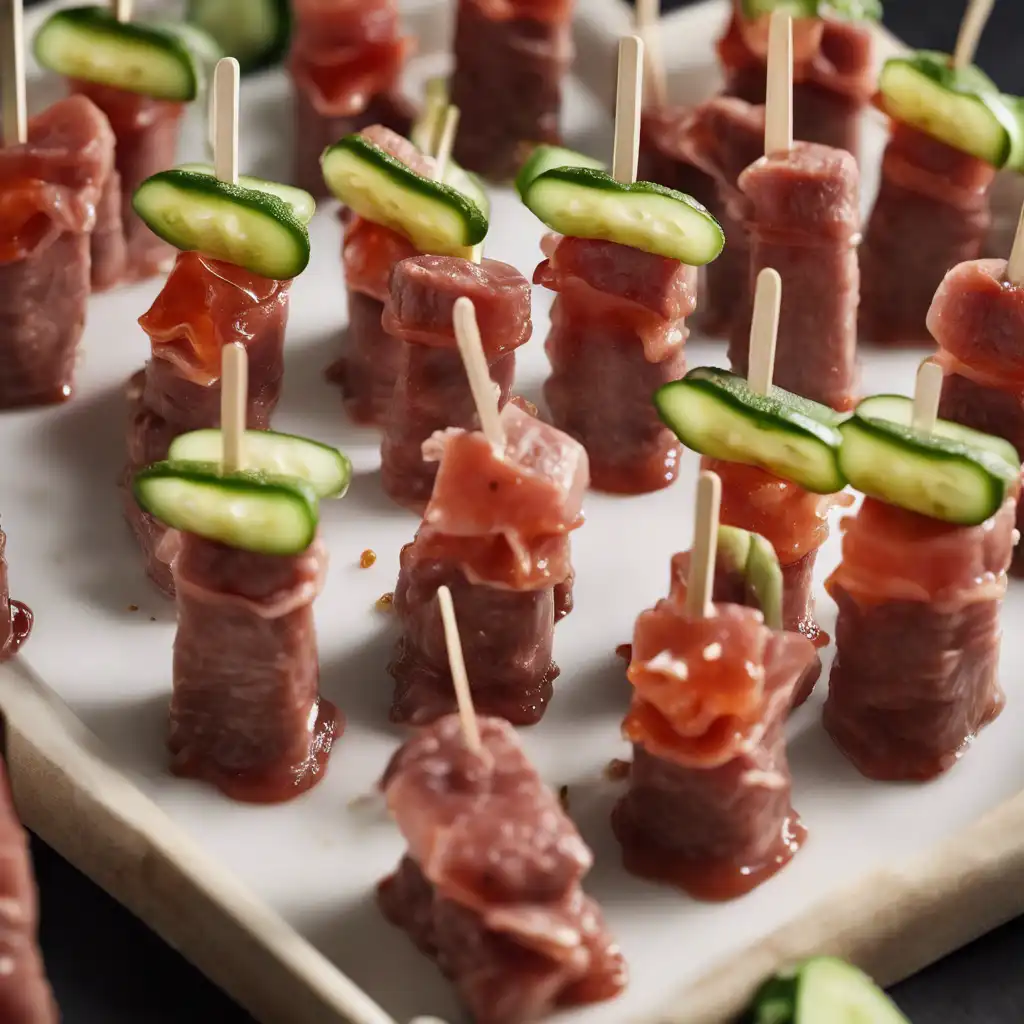 Mini Beef and Jalapeño Popsicles