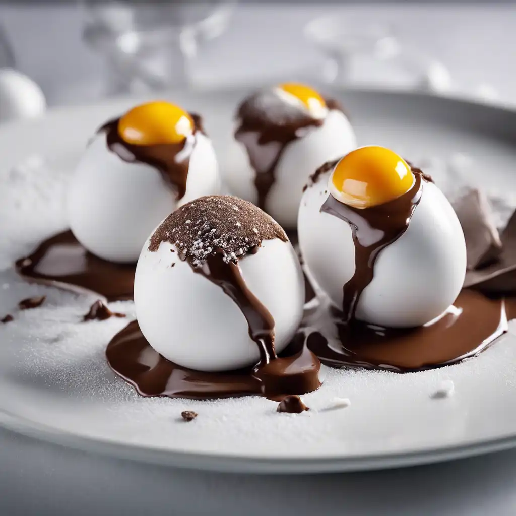 Snowy Eggs with Chocolate Cream