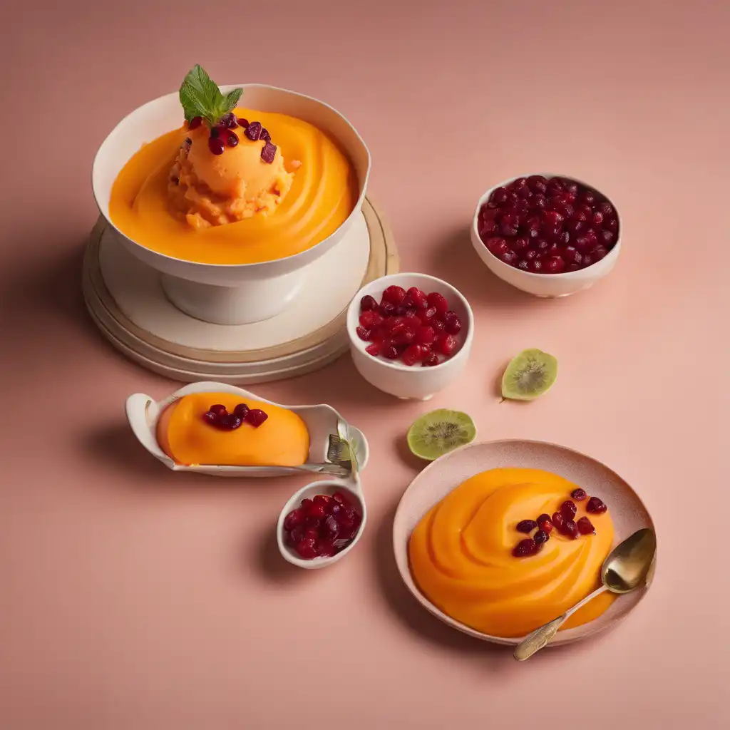 Papaya Cream with Cranberry