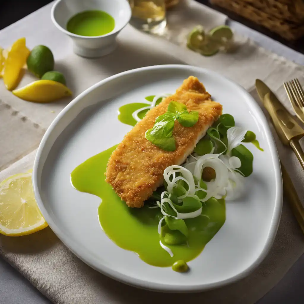 Breaded Fish with Manjericão Sauce