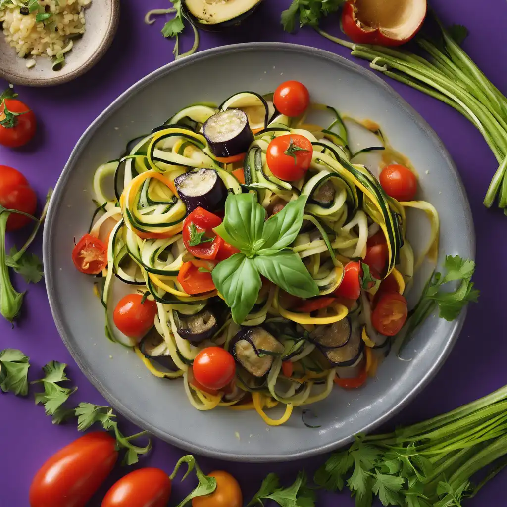 Zucchini Noodle with Eggplant