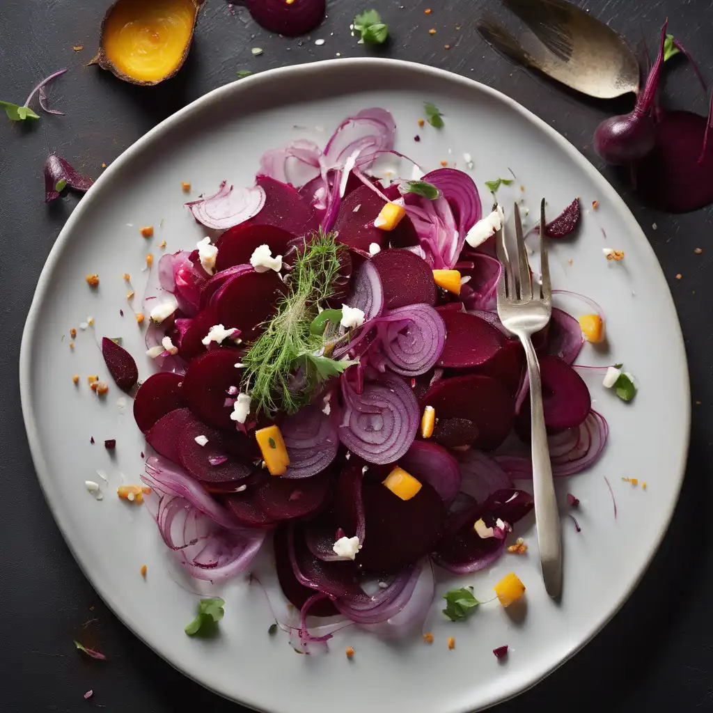 Beet Salad with Onion and Linseed