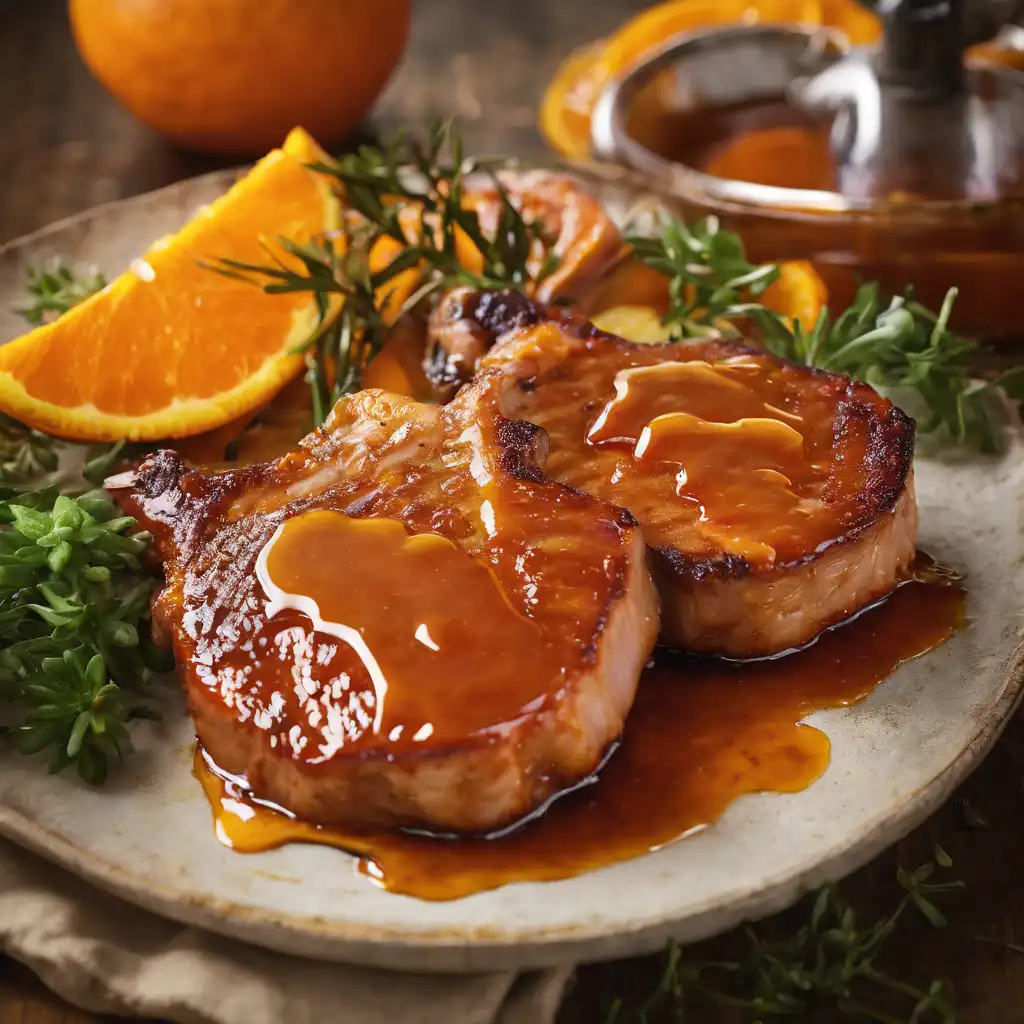Foto de Bisteca com molho de laranja