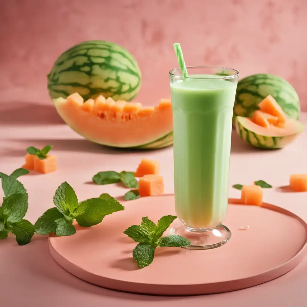 Sweet Melon Smoothie with Mint