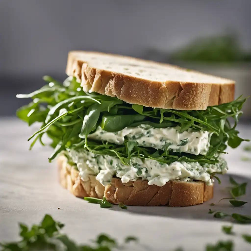 Cream Cheese and Arugula Sandwich