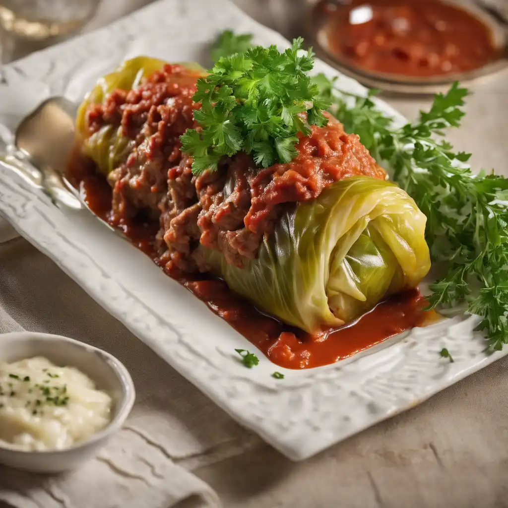 Stuffed Cabbage with Ground Beef