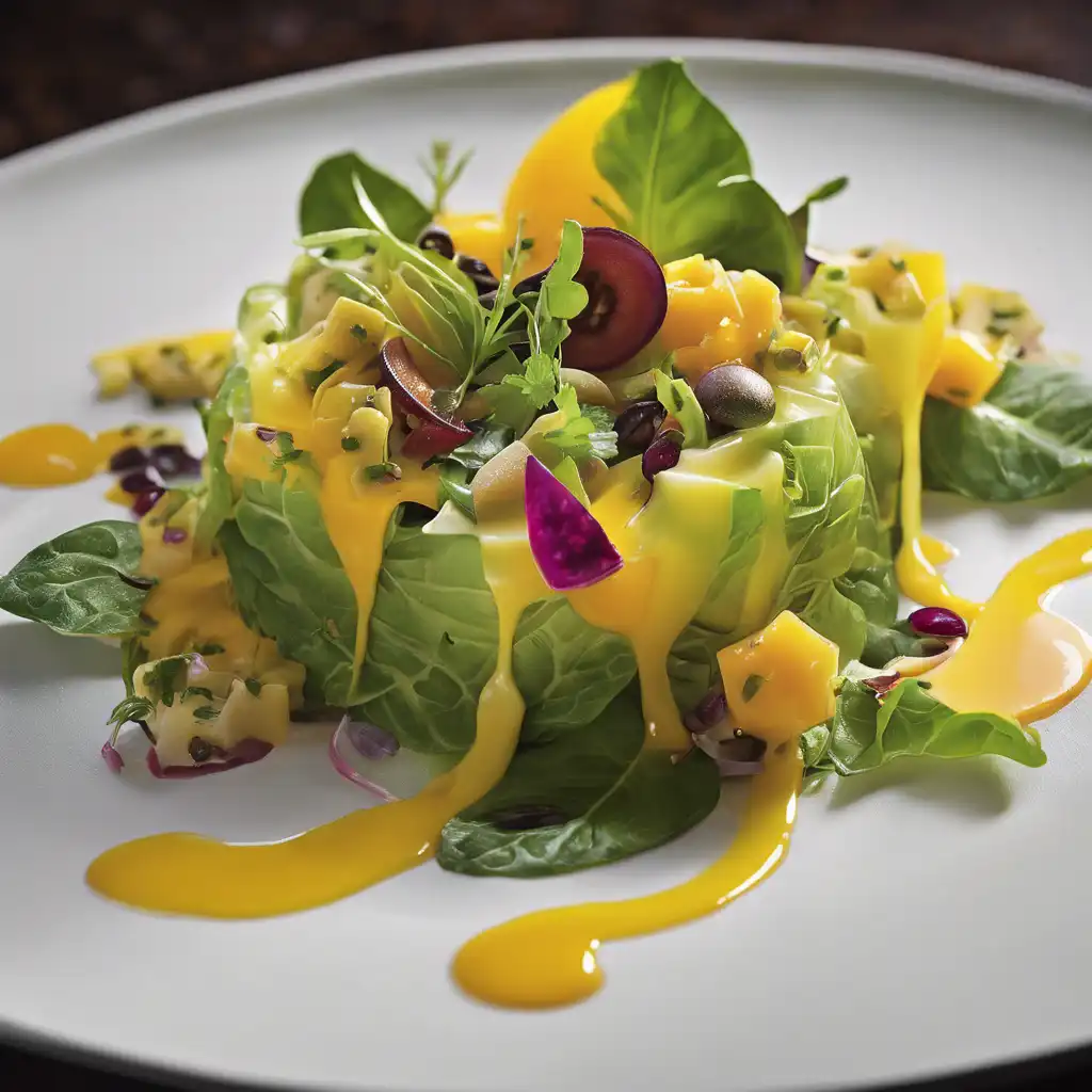 Palm Heart Salad with Passion Fruit Dressing