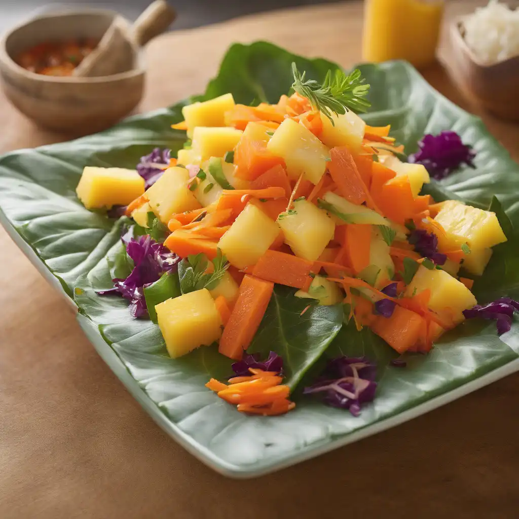 Agrião, Pineapple, and Carrot Salad