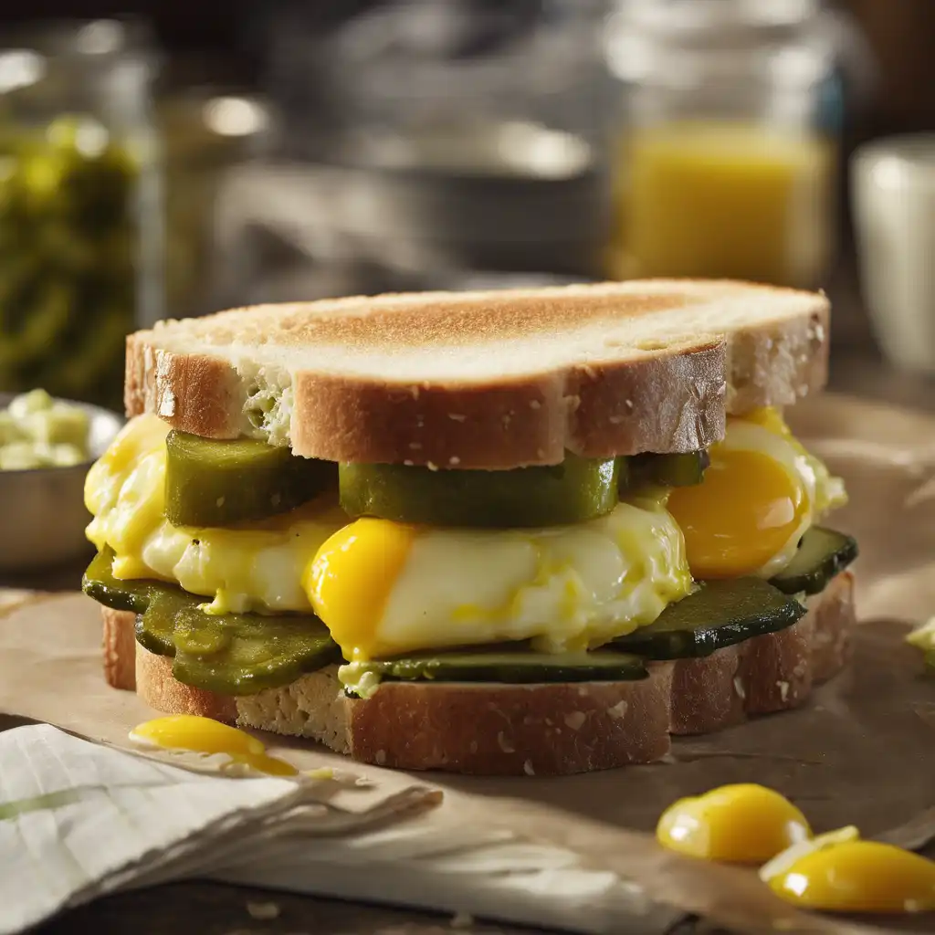 Egg and Pickle Sandwich