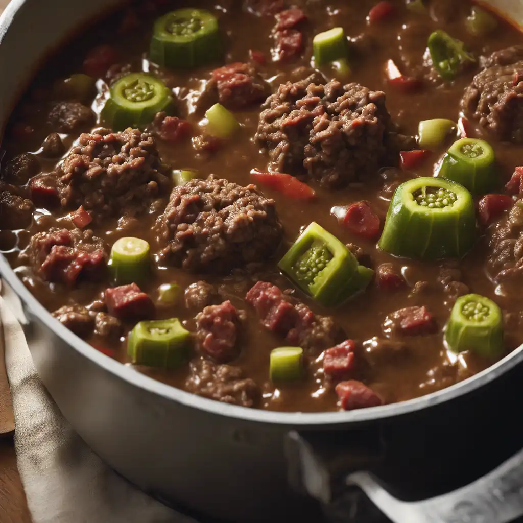 Ground Beef and Okra Stew