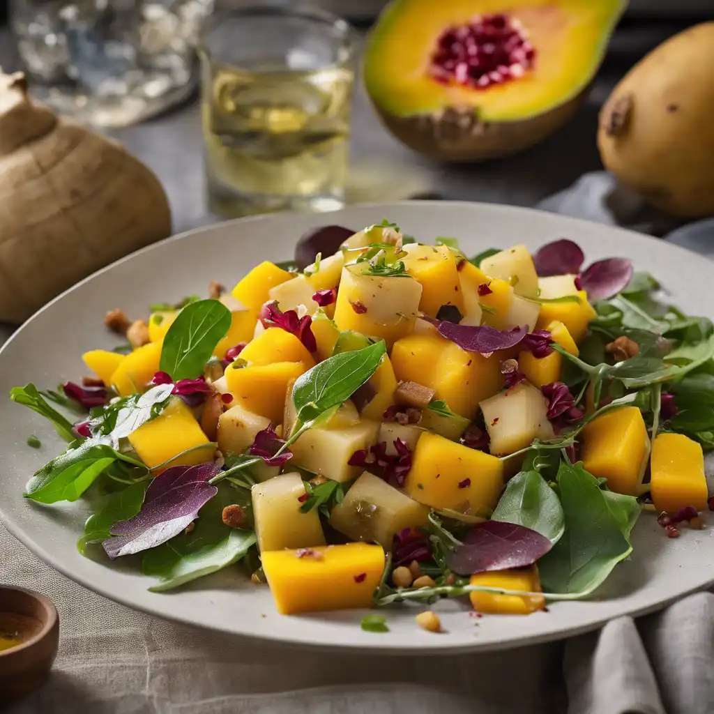 Rutabaga Salad with Mango and Cinnamon Vinaigrette