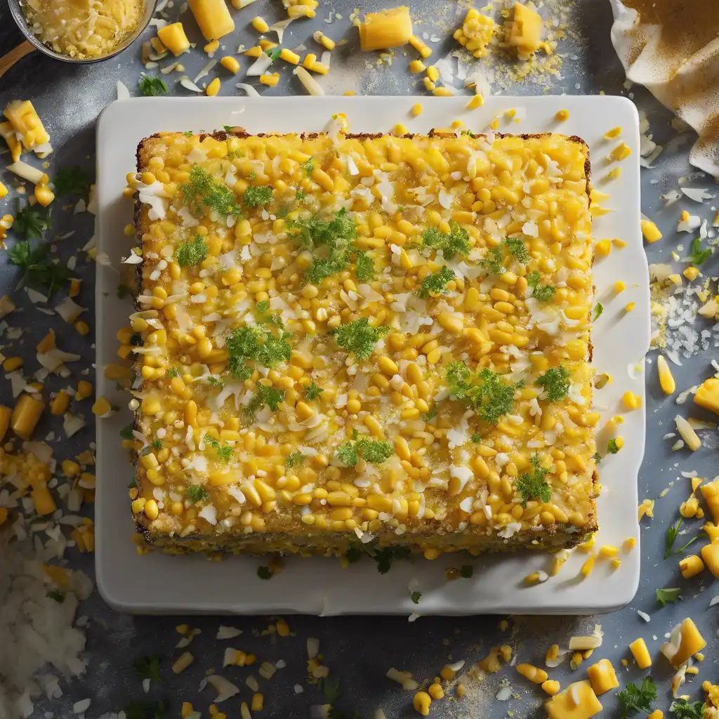 Salted Cake with Shredded Corn