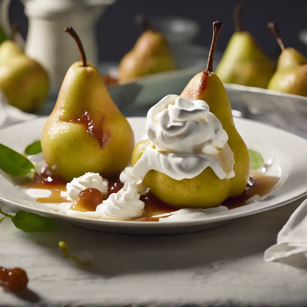 Pears with Whipped Cream