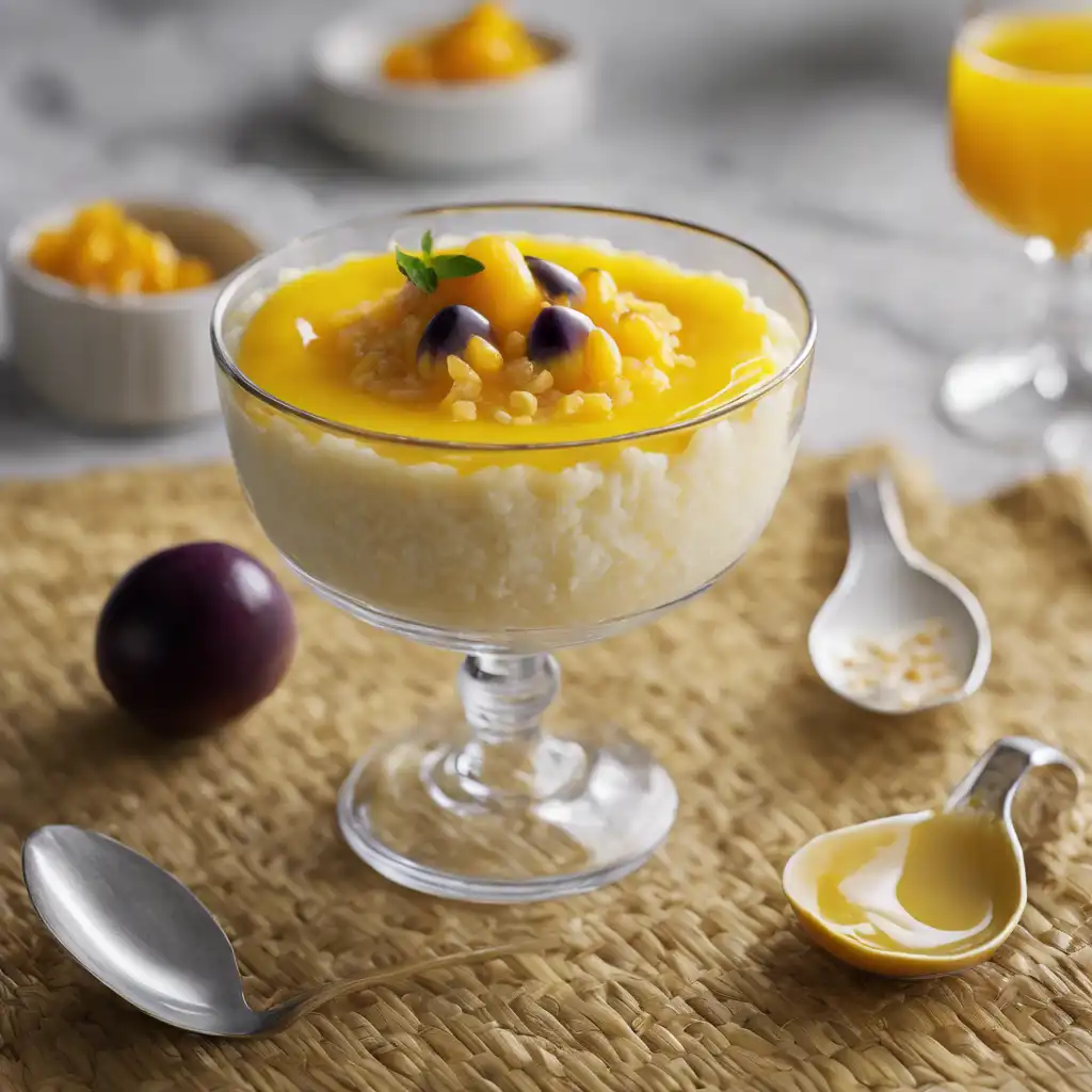 Sweet Rice Pudding with Passion Fruit