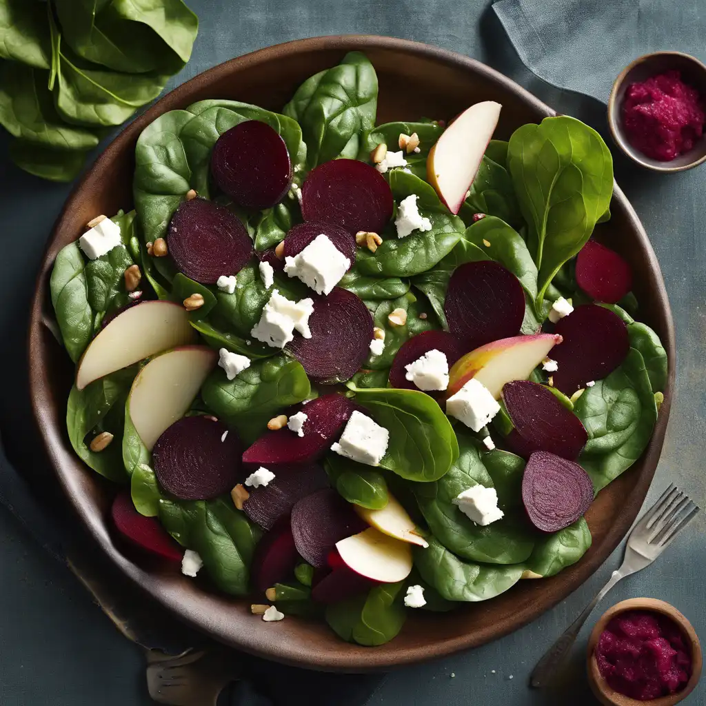 Spinach, Pear, and Beet Pesto Salad