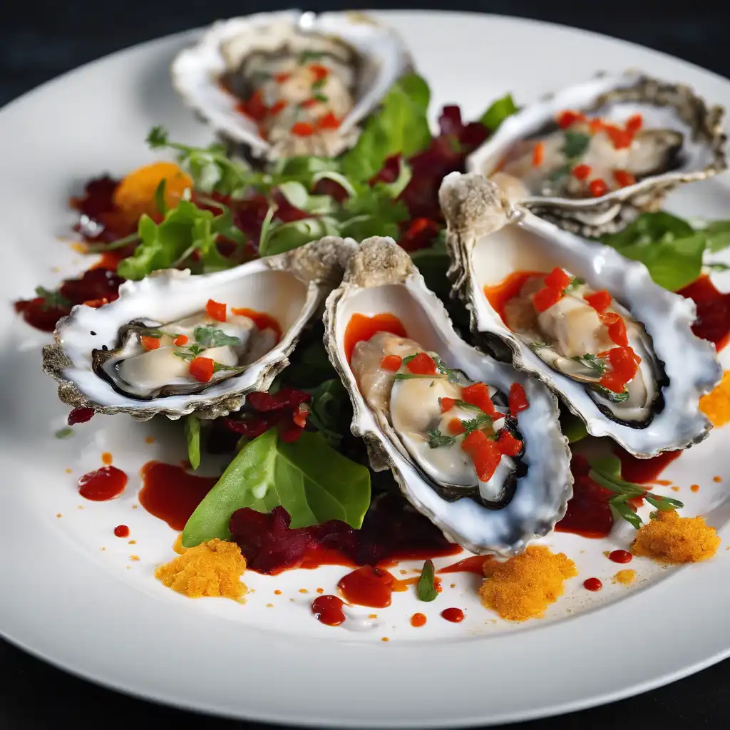 Baked Oyster Salad with Paprika