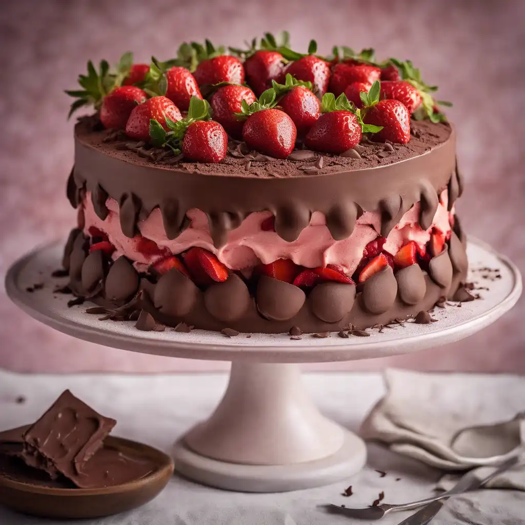 Strawberry Cake with Chocolate