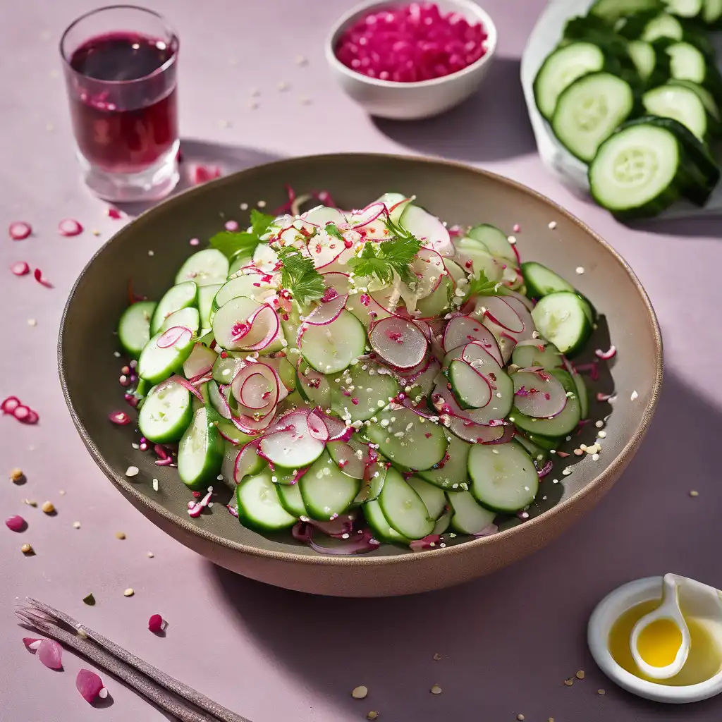 Cucumber and Radish Salad with Sesame