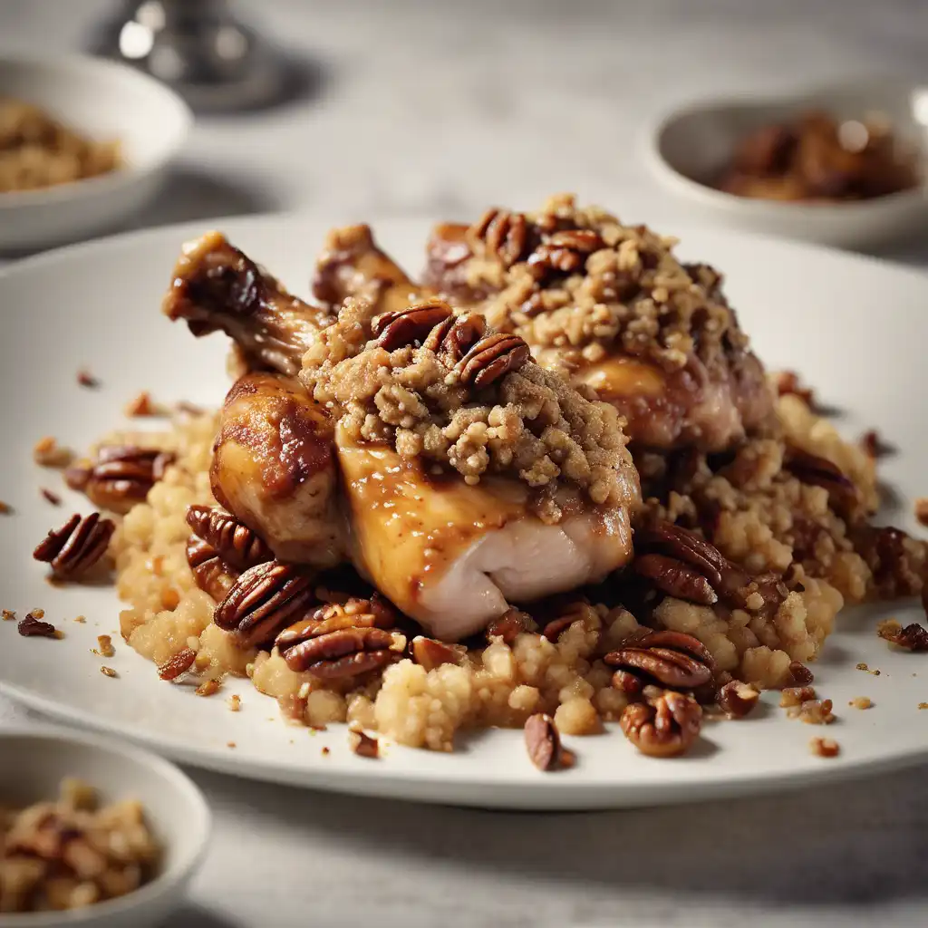 Chicken Thigh with Pecan and Ginger Crumble