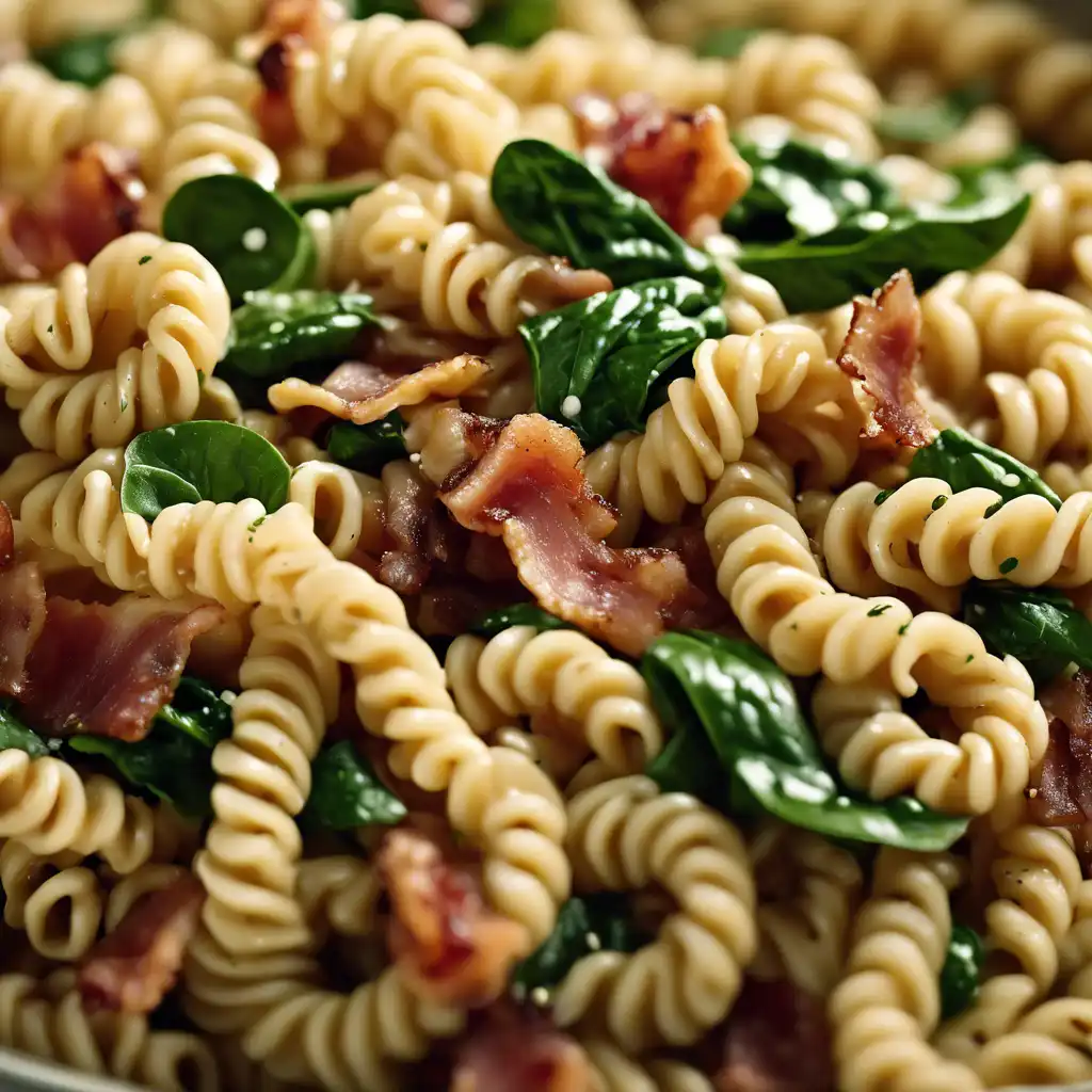 Fusilli with Bacon and Spinach