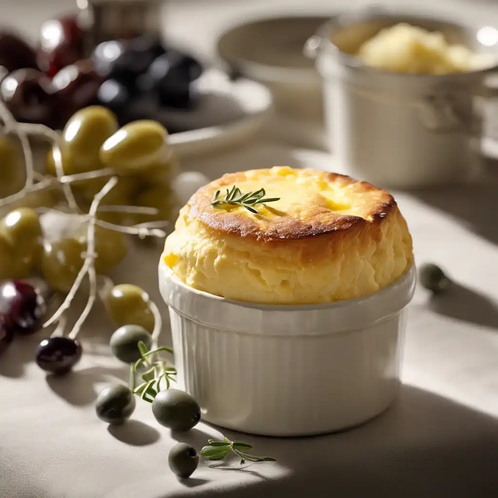 Creamy Cheese Soufflé with Olives