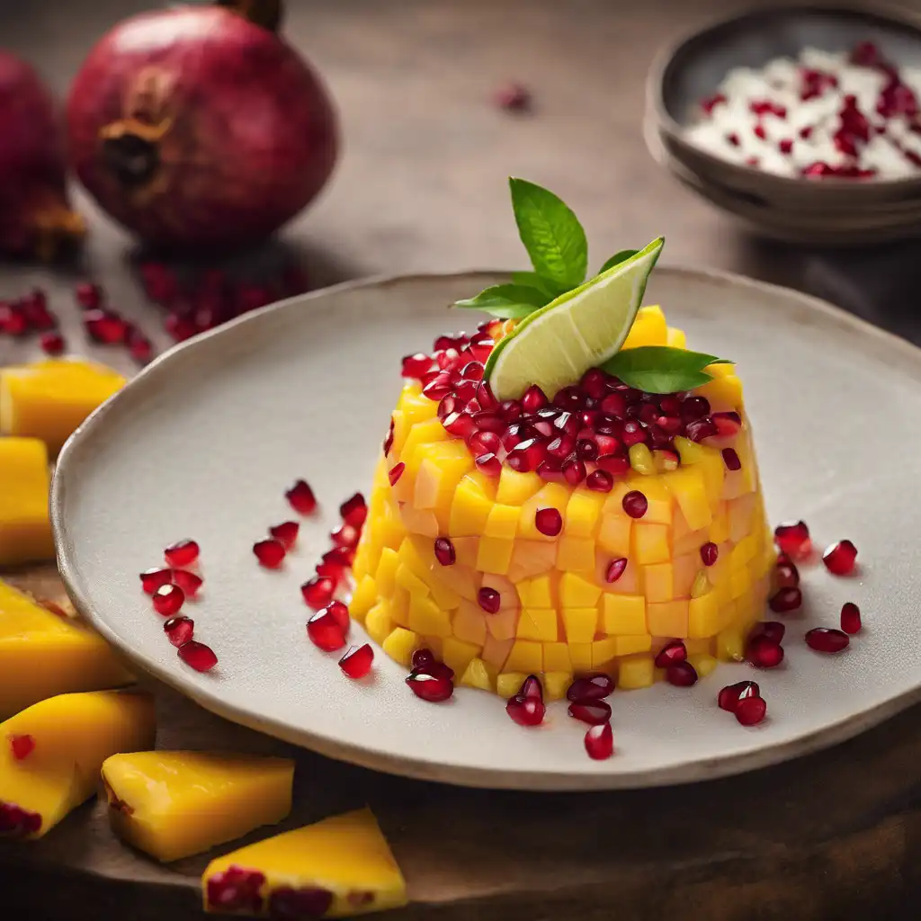 Sweet Rice with Mango and Pomegranate