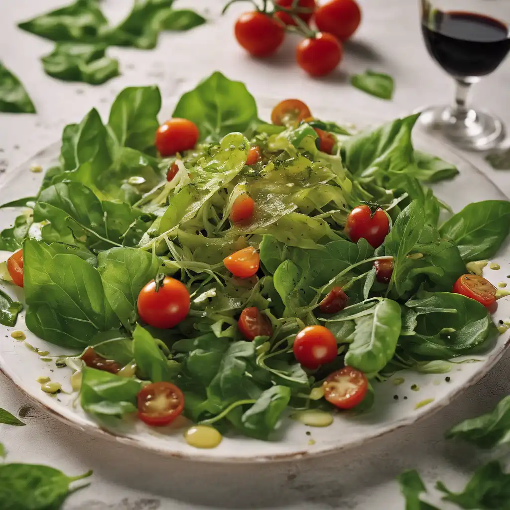 Green Leaves with Vinaigrette