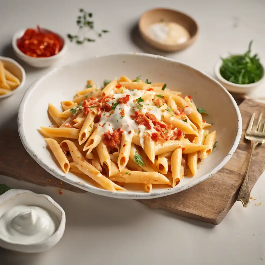 Penne Pasta with Yogurt and Pepper Sauce