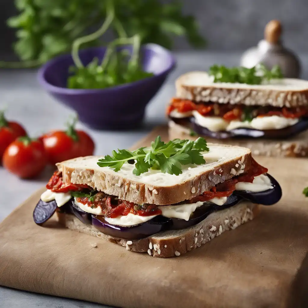 Eggplant and Dried Tomato Sandwich