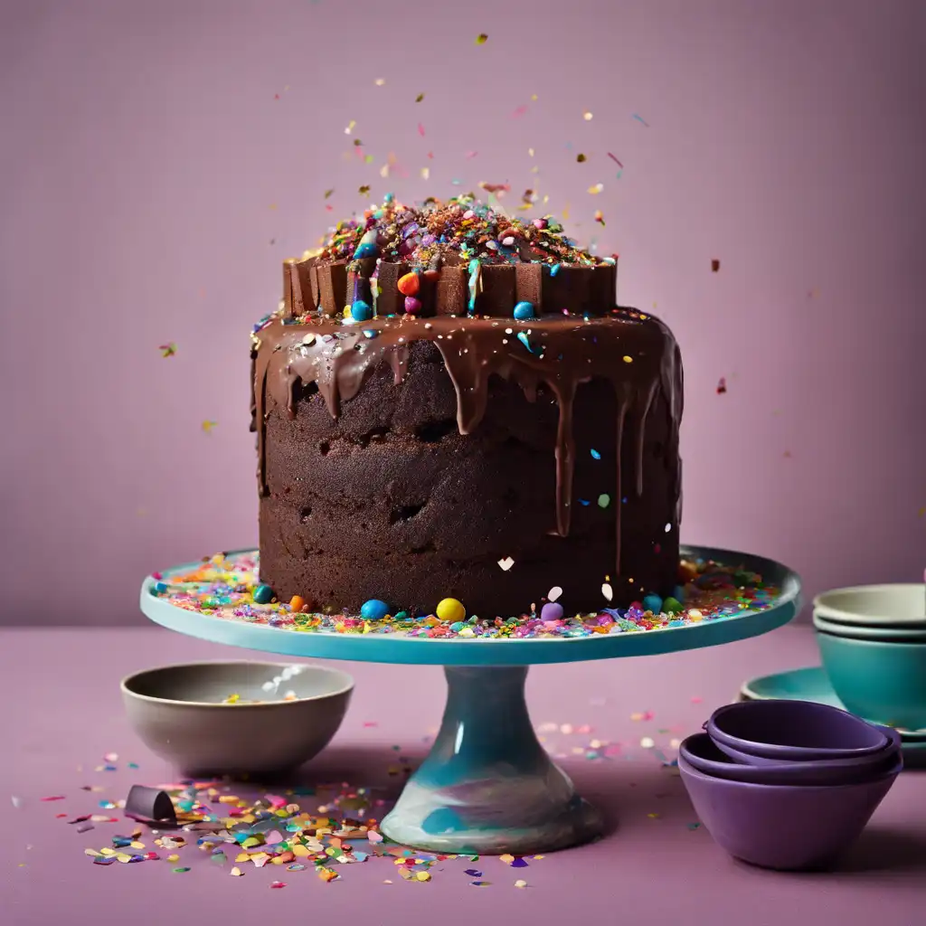 Chocolate Cake with Confetti