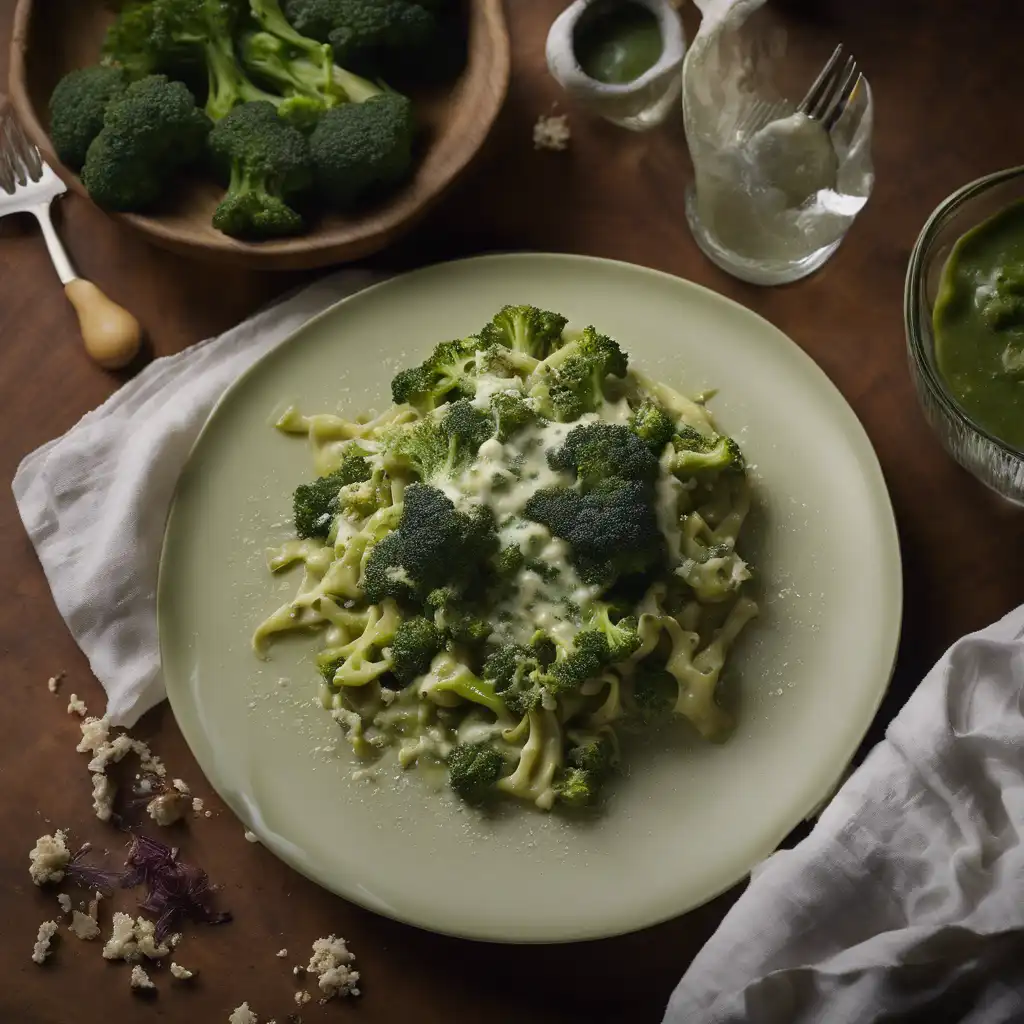 Talharim with broccoli and gorgonzola