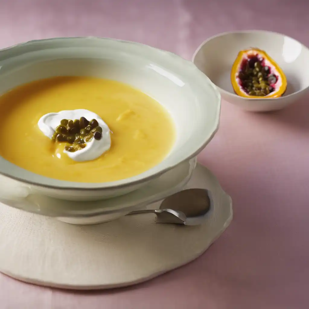 Passionfruit Soup with Whipped Cream