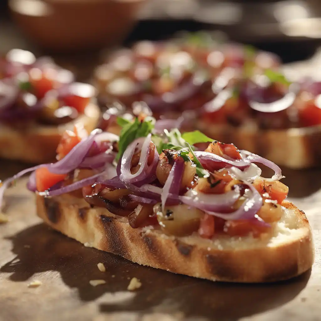 Onion and Calabresa Bruschetta