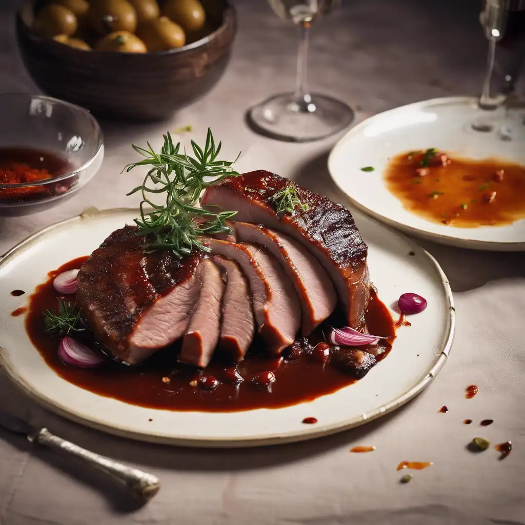 Braised Pork Rump with Wine