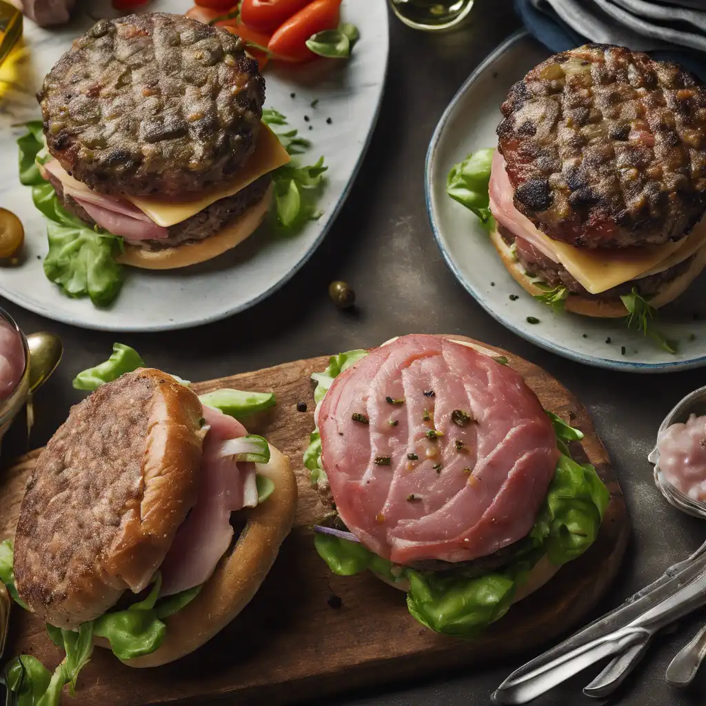 Ham and Anchovy Burgers
