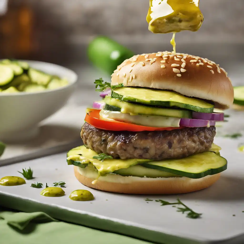 Hambuger with Zucchini Sauce