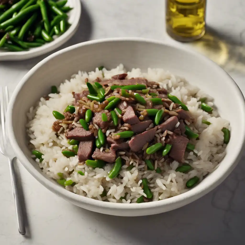 Green Bean and Beef Rice