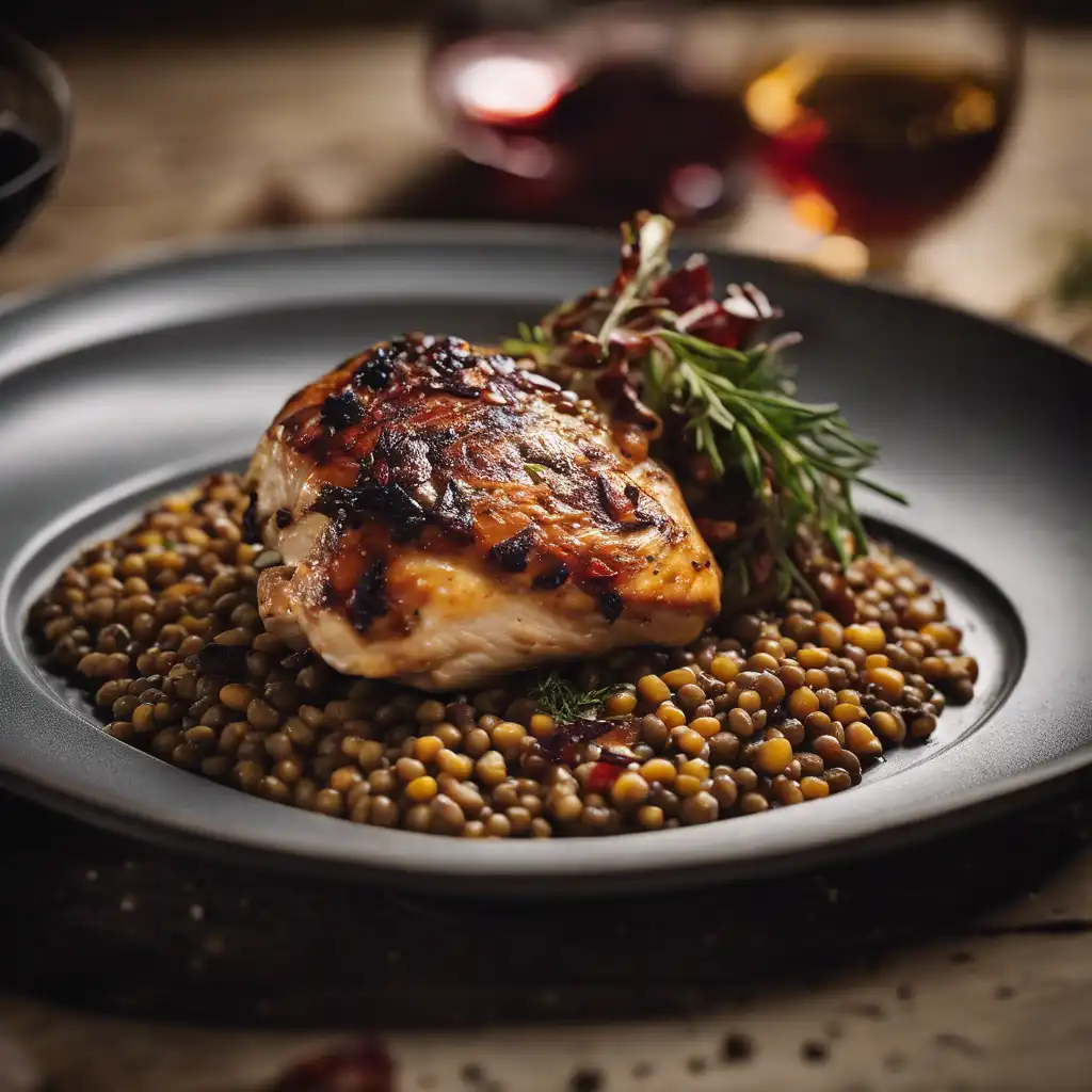 Grilled Chicken with Lentils