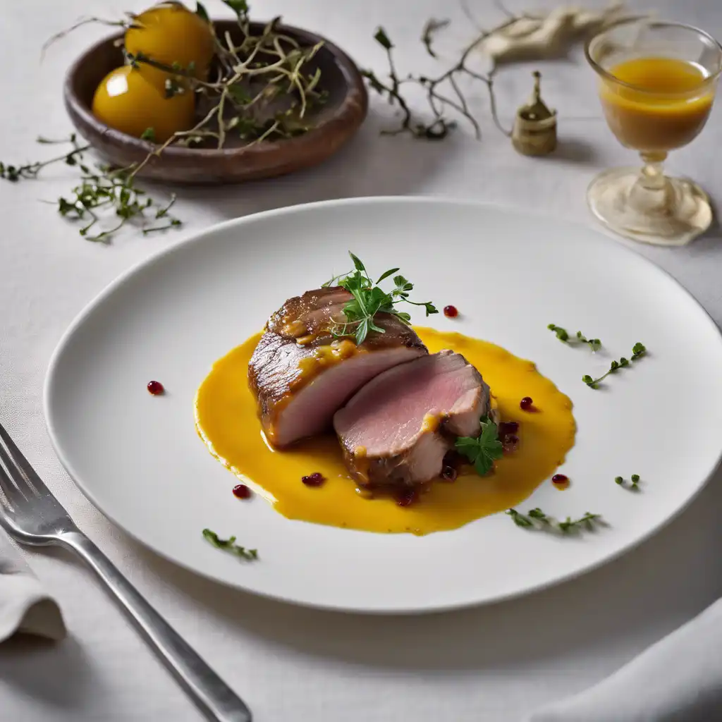 Braised Pork Rump with Passionfruit Sauce