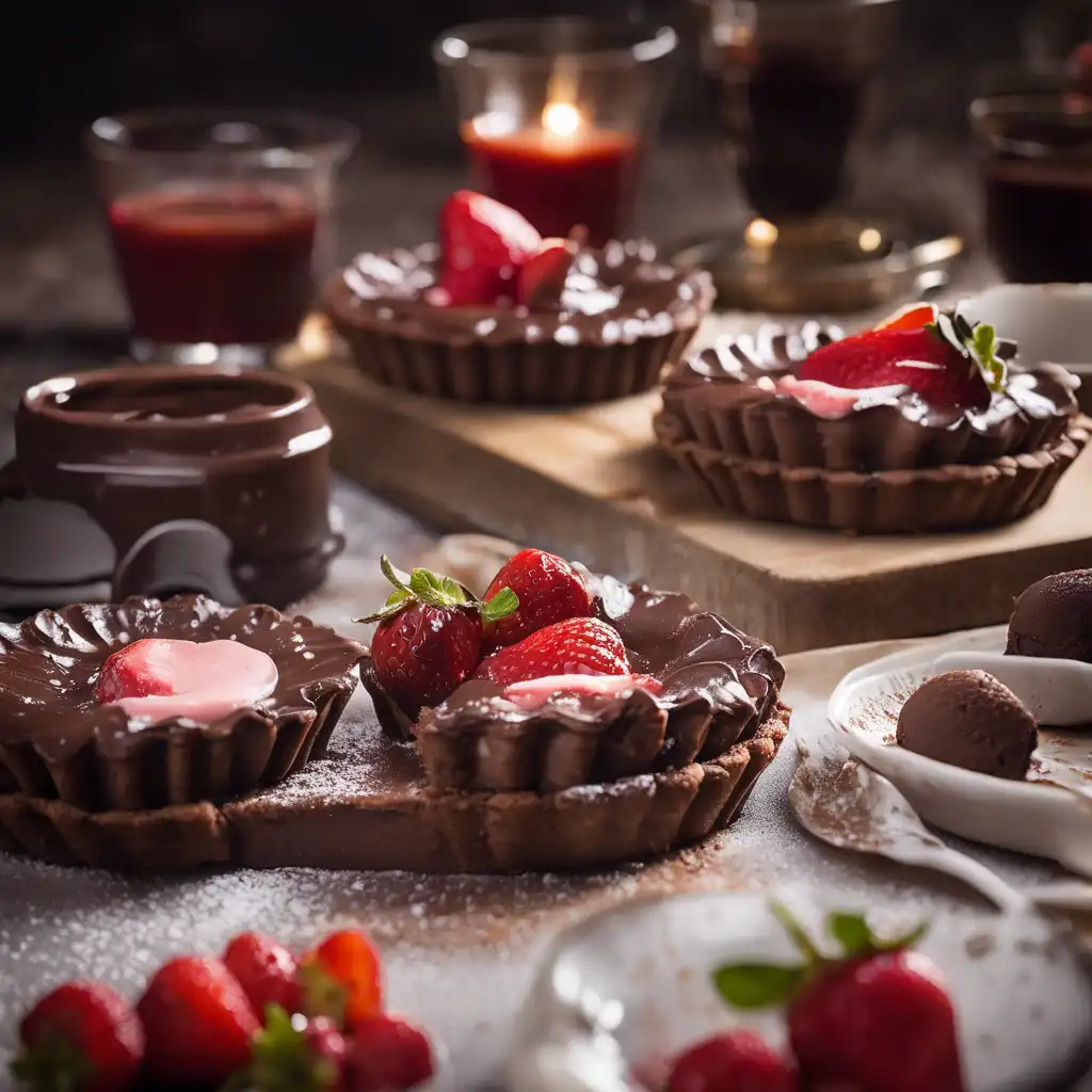 Chocolate and Strawberry Tartes