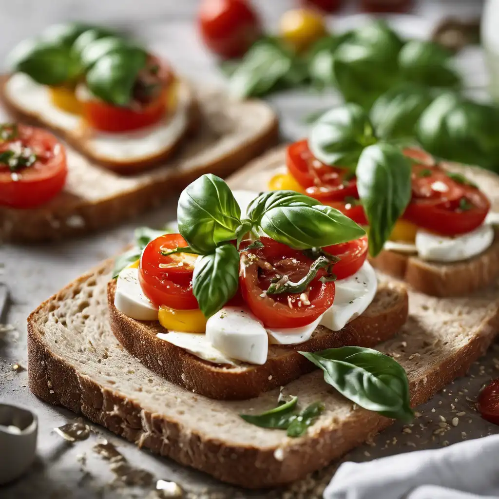 Caprese Salad on Bread