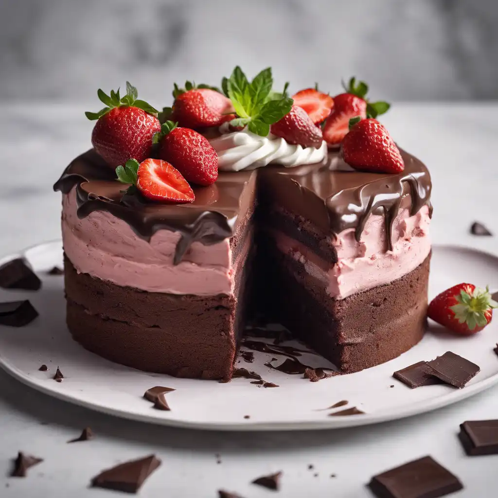 Chocolate and Strawberry Cake