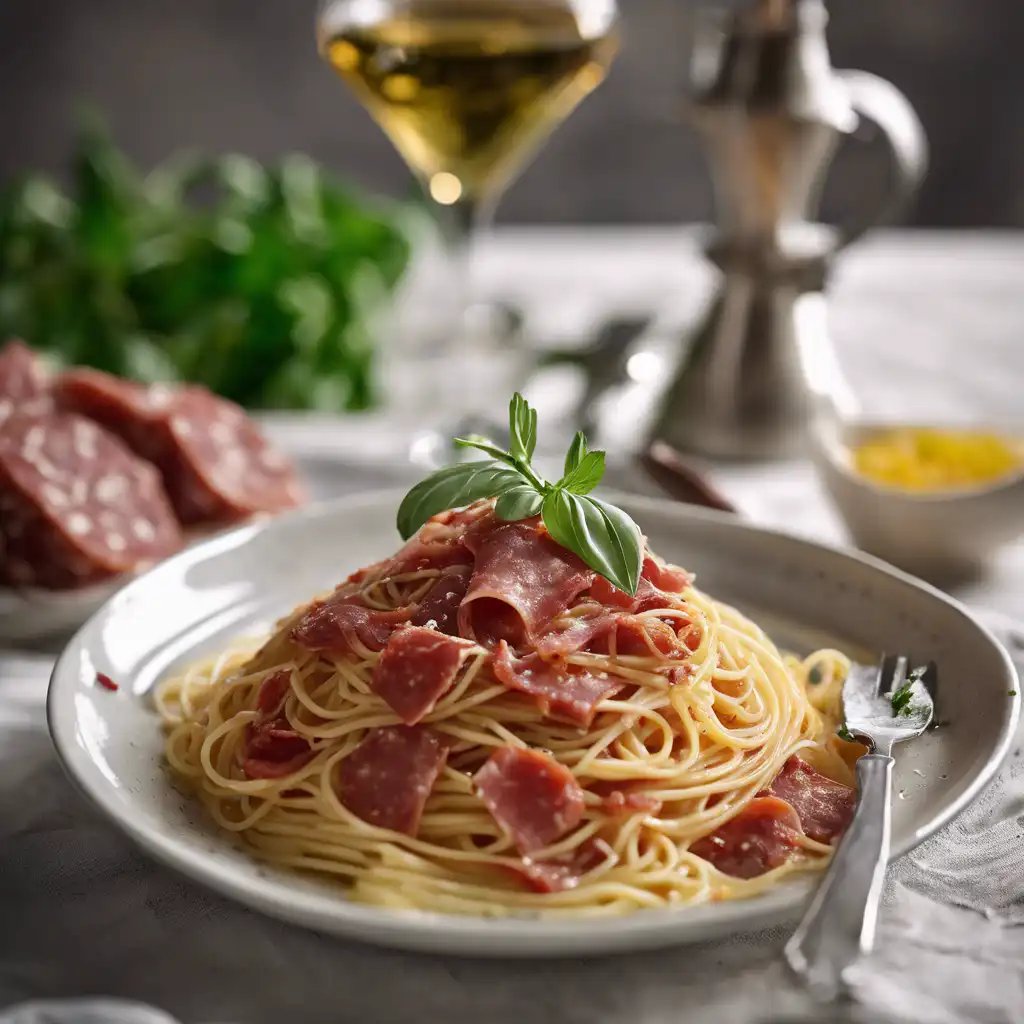 Spaghetti with Salami