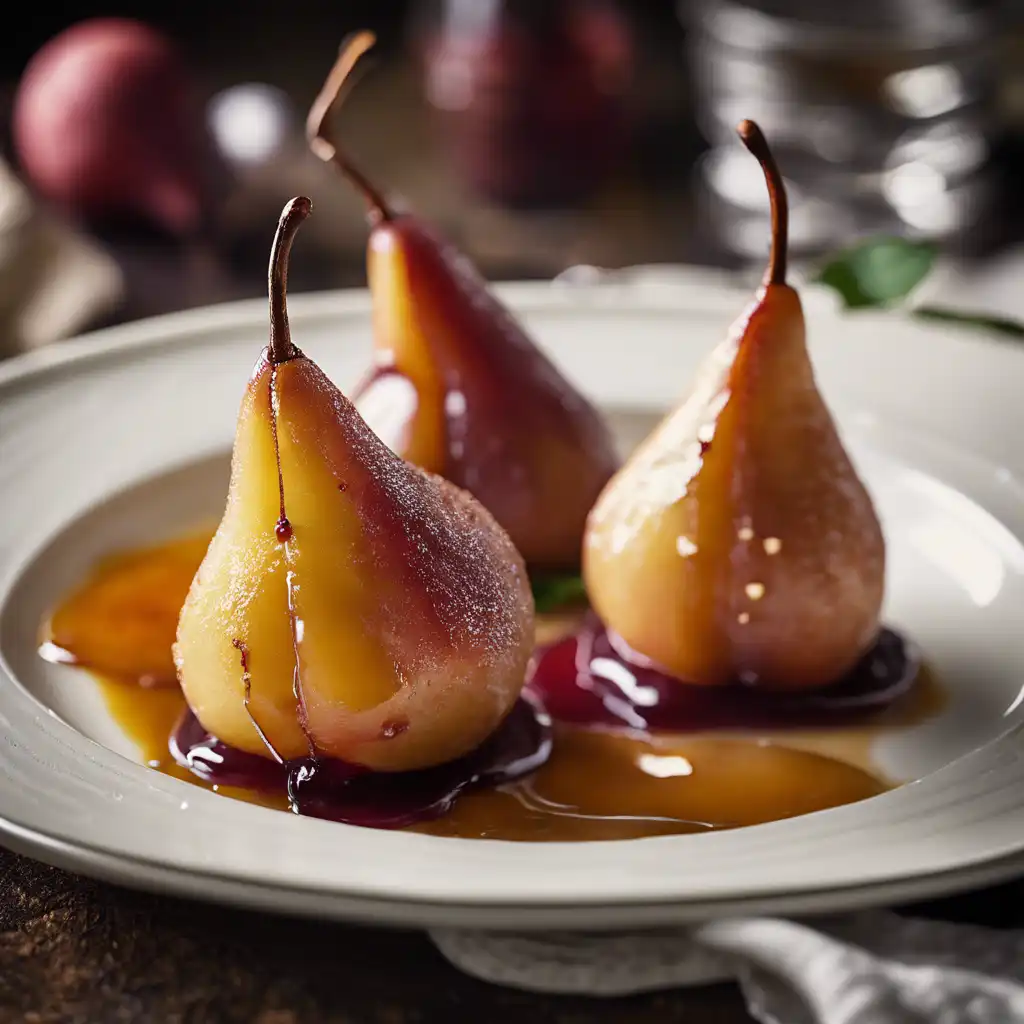 Wine Poached Pears