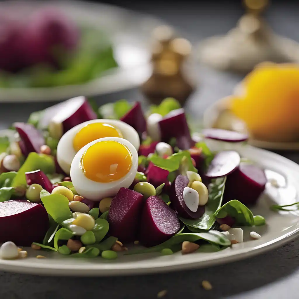 Foto de Salada de beterraba e grão-de-bico