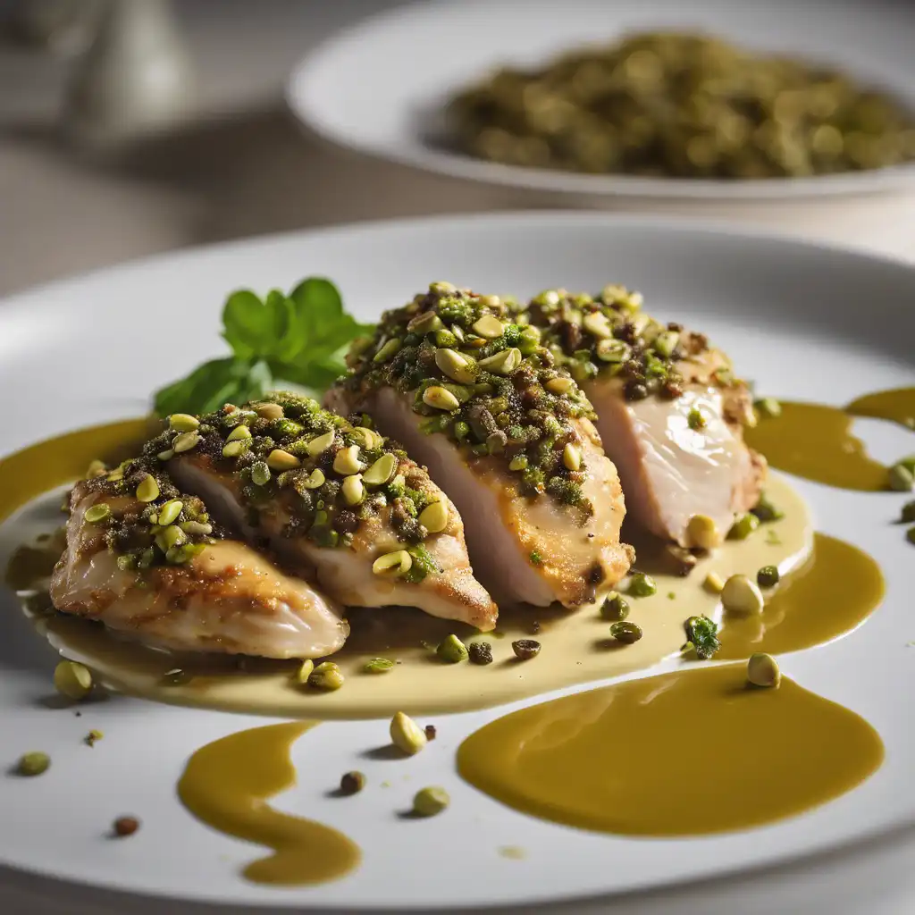 Pistachio Chicken with Peppercorn Sauce