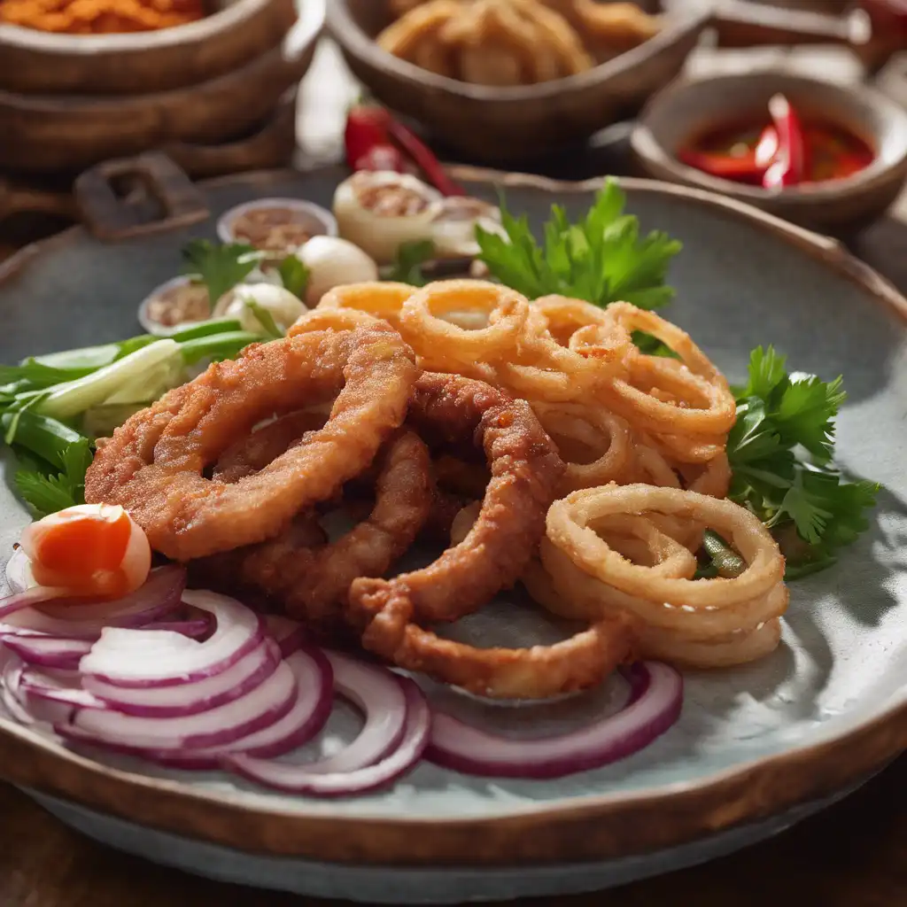 Spicy Pork with Onion Rings