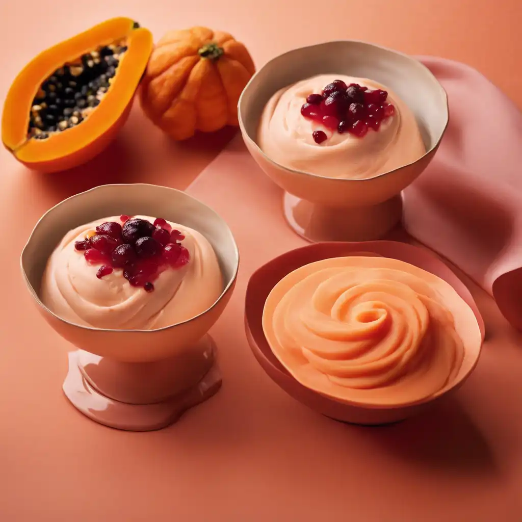 Papaya Cream with Cranberry