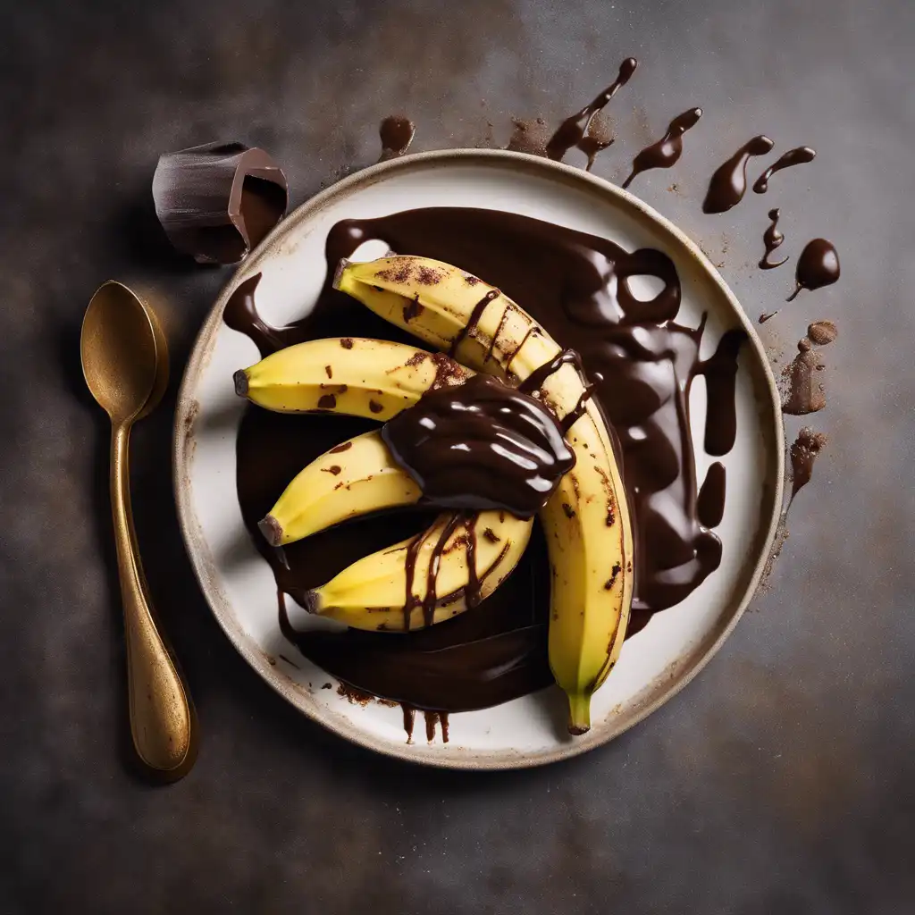 Roasted Bananas with Chocolate Sauce